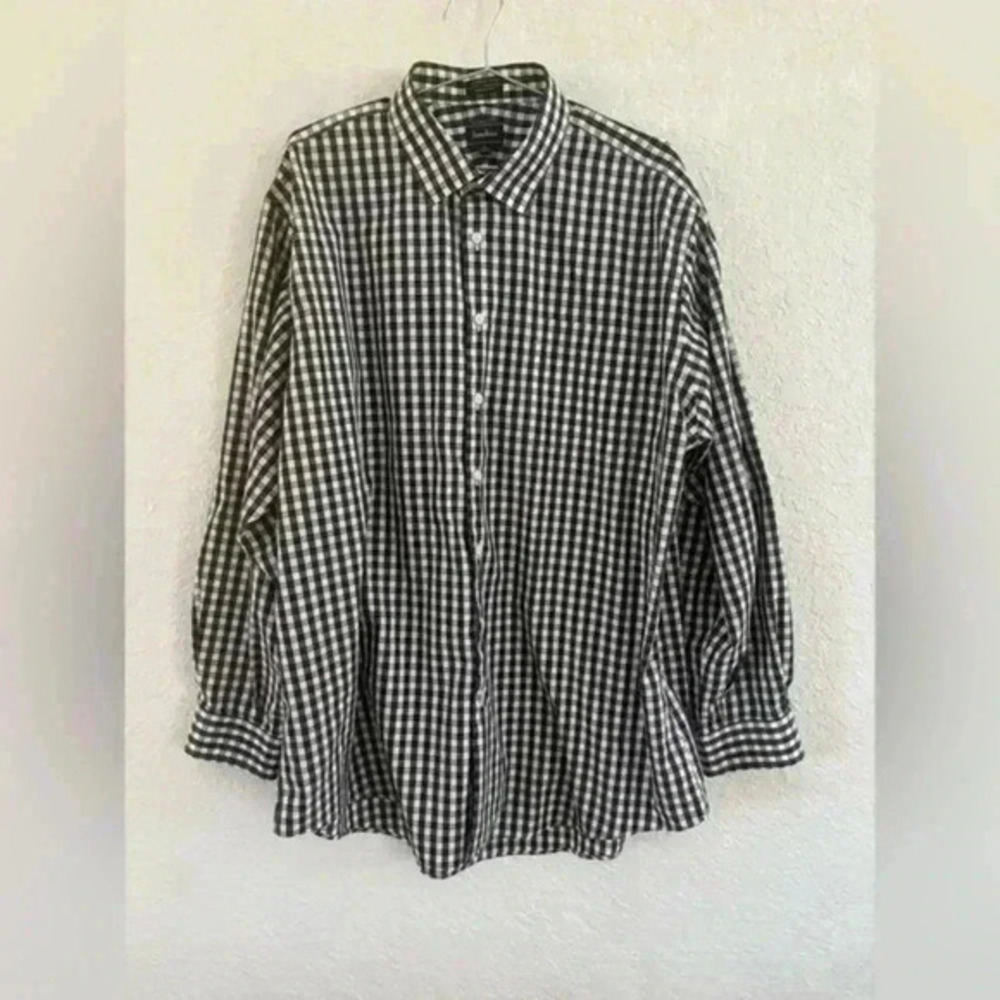 Neiman Marcus plaid dress shirt 18 1/2, 36-37